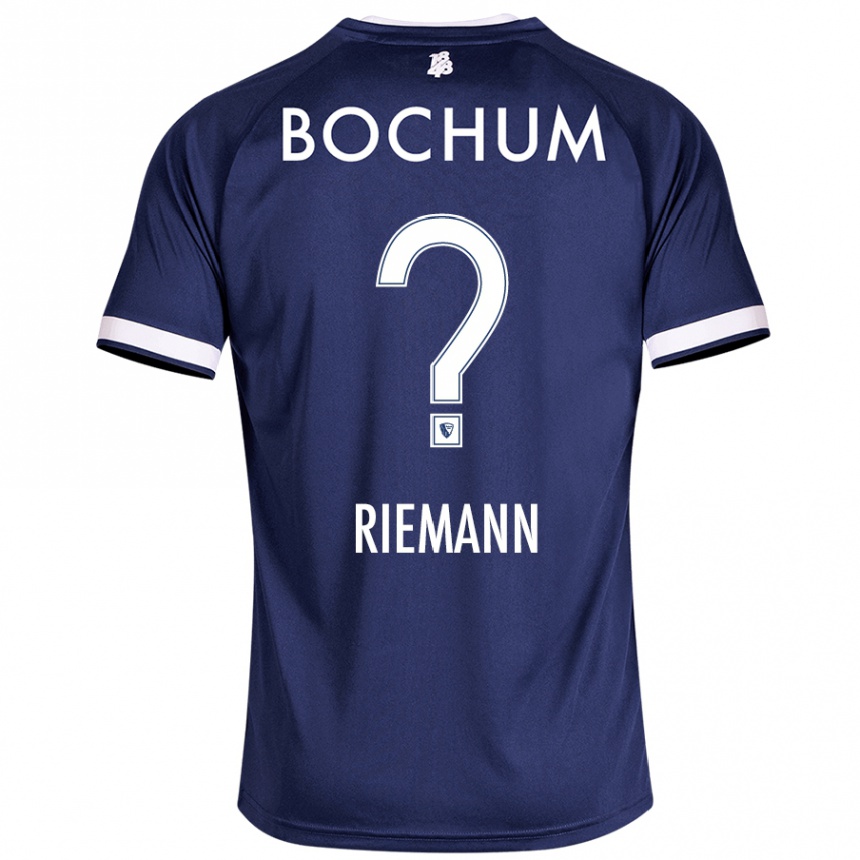 Herren Fußball Manuel Riemann #0 Dunkelblau Heimtrikot Trikot 2024/25 T-Shirt Luxemburg