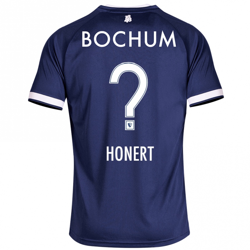 Herren Fußball Jan Honert #0 Dunkelblau Heimtrikot Trikot 2024/25 T-Shirt Luxemburg