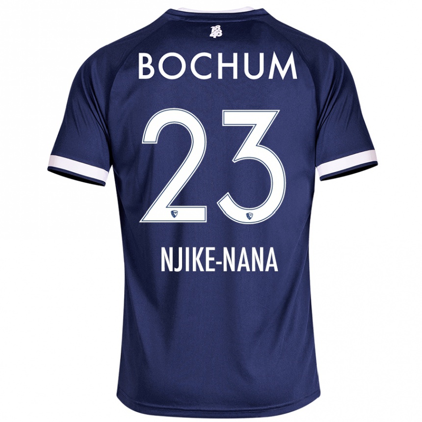 Herren Fußball Jean-Philippe Njike-Nana #23 Dunkelblau Heimtrikot Trikot 2024/25 T-Shirt Luxemburg