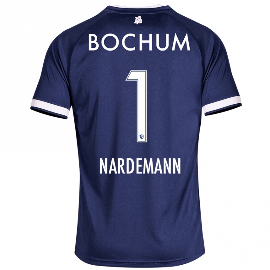 Herren Fußball Kari Närdemann #1 Dunkelblau Heimtrikot Trikot 2024/25 T-Shirt Luxemburg