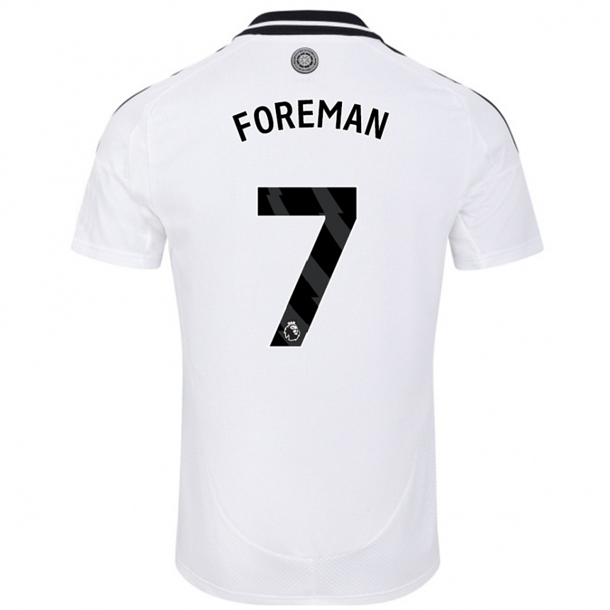 Herren Fußball Tia Foreman #7 Weiß Heimtrikot Trikot 2024/25 T-Shirt Luxemburg