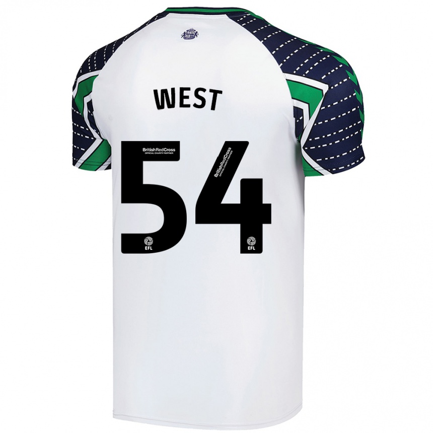 Herren Fußball Ella West #54 Weiß Auswärtstrikot Trikot 2024/25 T-Shirt Luxemburg