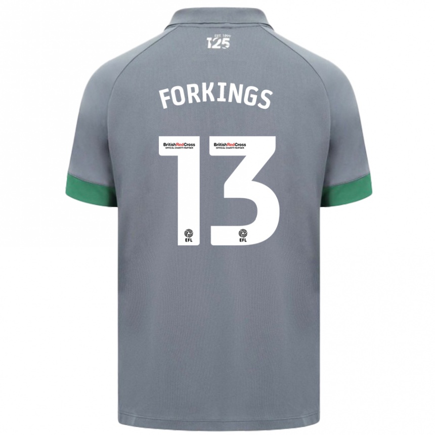 Herren Fußball Amelia Forkings #13 Dunkelgrau Auswärtstrikot Trikot 2024/25 T-Shirt Luxemburg