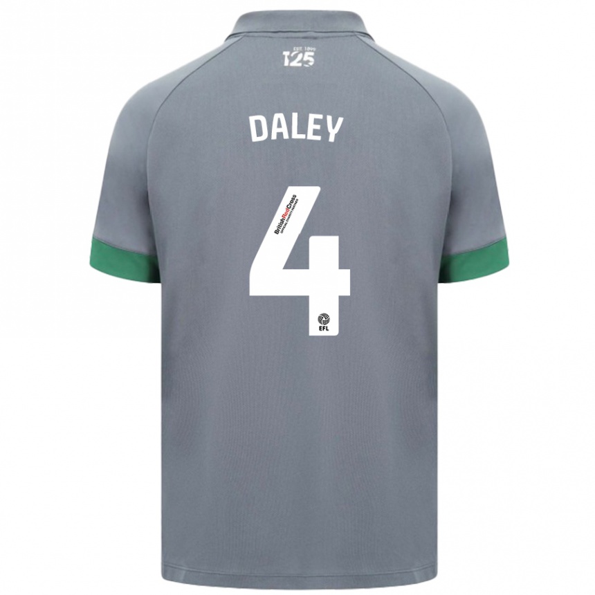 Herren Fußball Hannah Daley #4 Dunkelgrau Auswärtstrikot Trikot 2024/25 T-Shirt Luxemburg