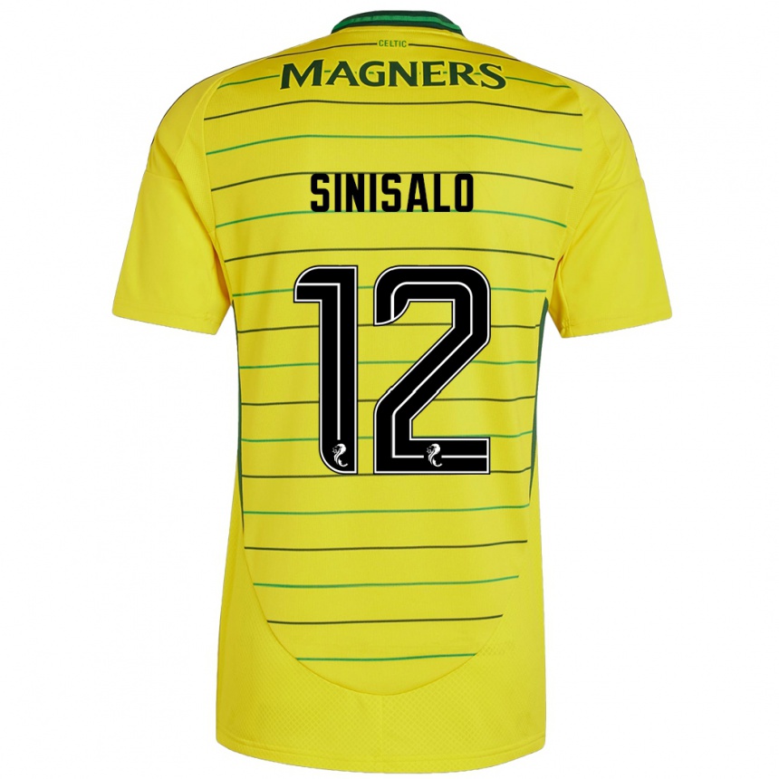 Herren Fußball Viljami Sinisalo #12 Gelb Auswärtstrikot Trikot 2024/25 T-Shirt Luxemburg