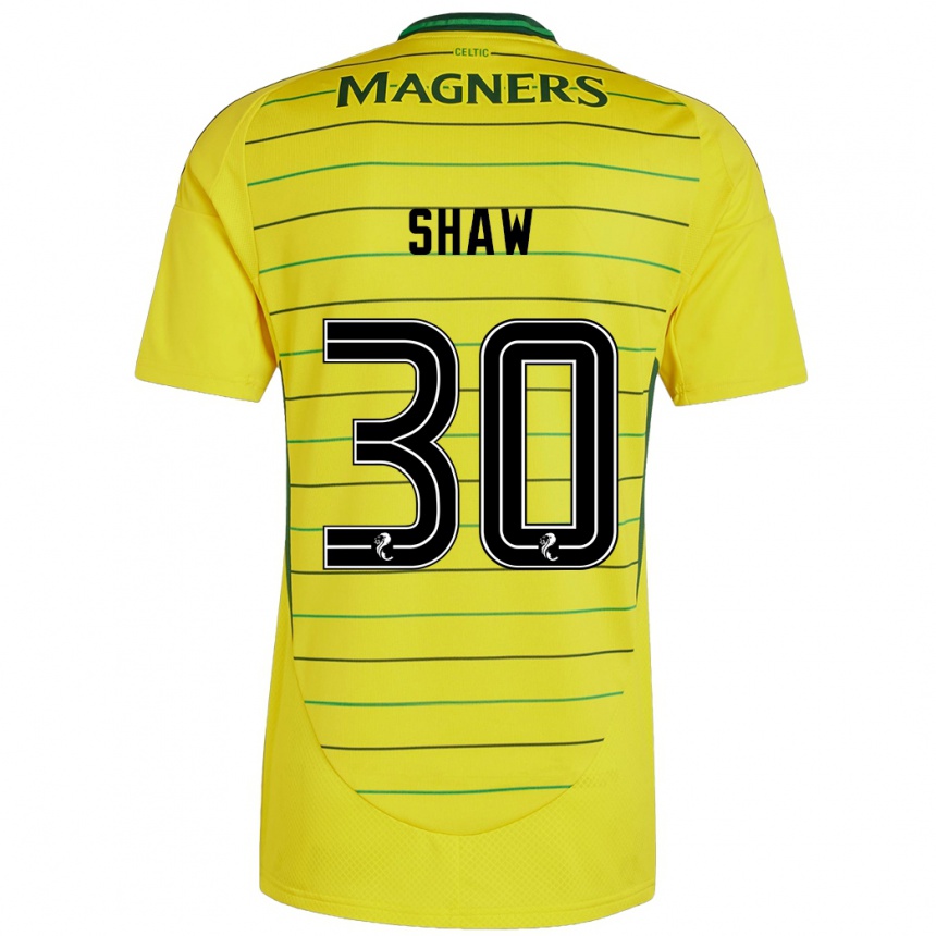 Herren Fußball Liam Shaw #30 Gelb Auswärtstrikot Trikot 2024/25 T-Shirt Luxemburg