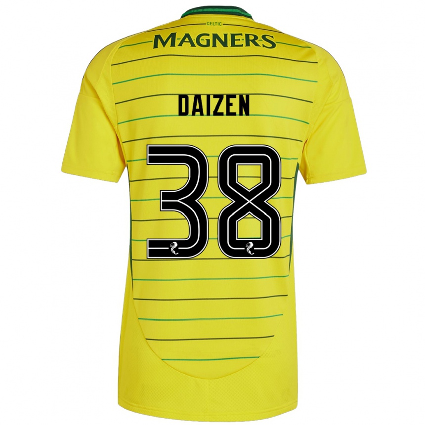 Herren Fußball Daizen Maeda #38 Gelb Auswärtstrikot Trikot 2024/25 T-Shirt Luxemburg