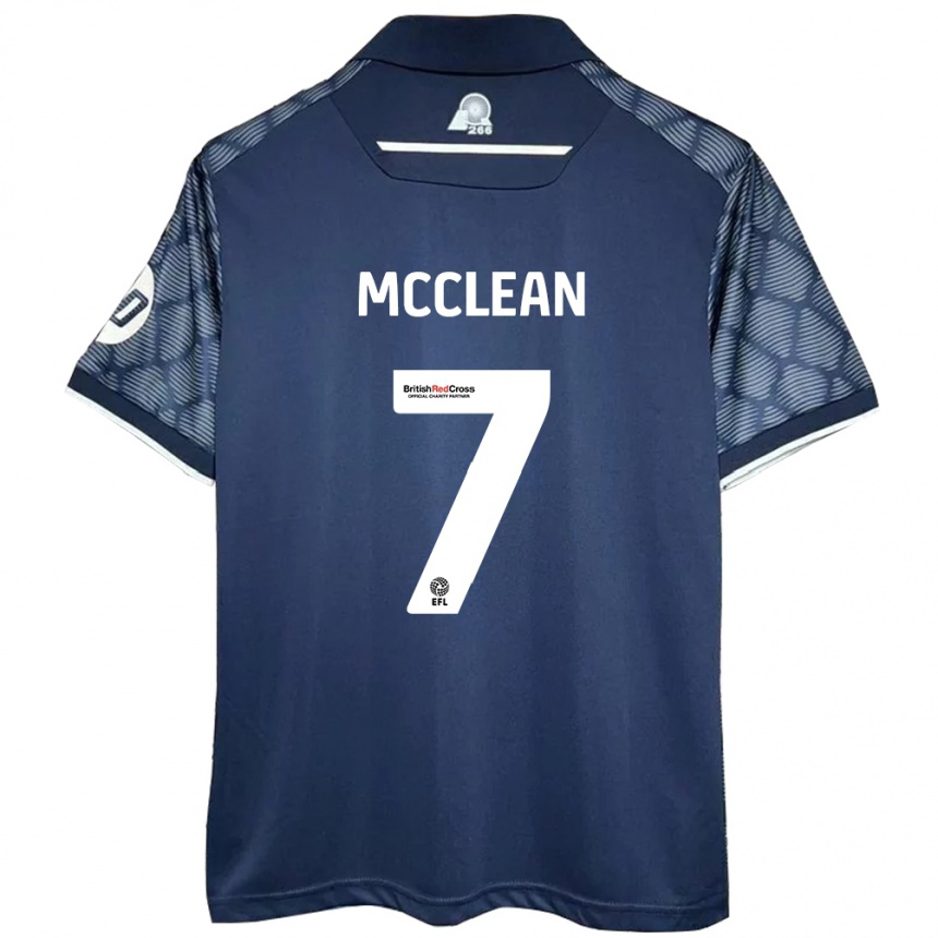 Herren Fußball James Mcclean #7 Schwarz Auswärtstrikot Trikot 2024/25 T-Shirt Luxemburg