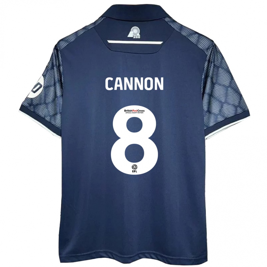 Herren Fußball Andy Cannon #8 Schwarz Auswärtstrikot Trikot 2024/25 T-Shirt Luxemburg