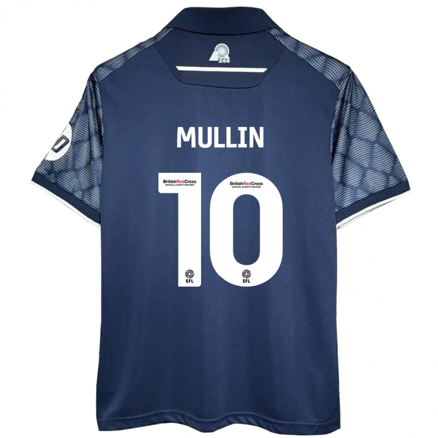 Herren Fußball Paul Mullin #10 Schwarz Auswärtstrikot Trikot 2024/25 T-Shirt Luxemburg