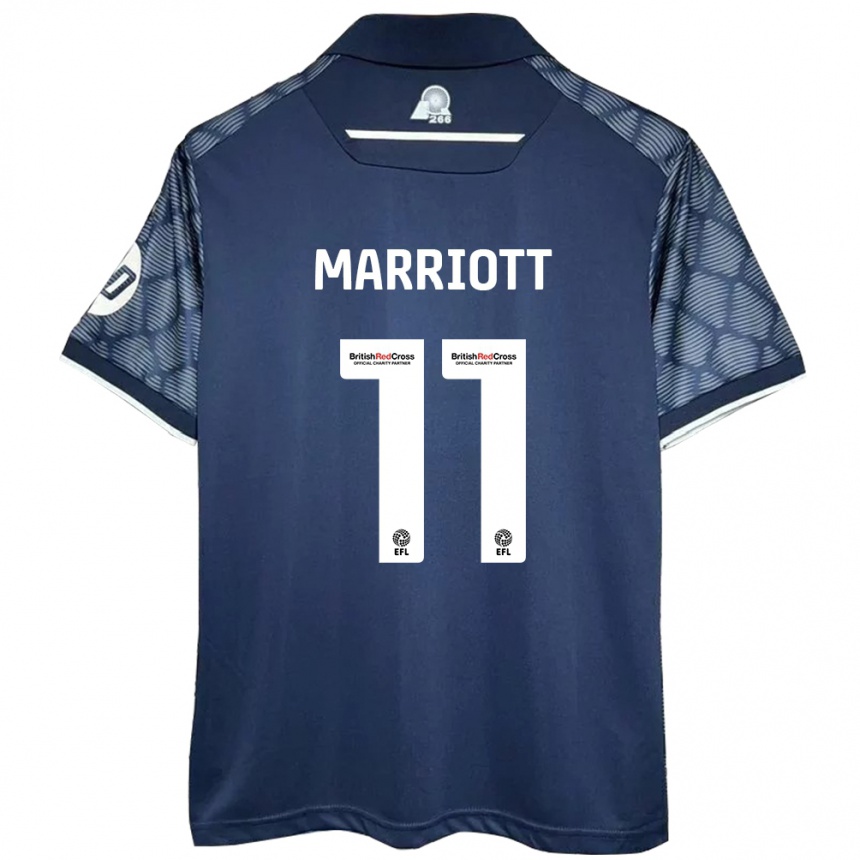 Herren Fußball Jack Marriott #11 Schwarz Auswärtstrikot Trikot 2024/25 T-Shirt Luxemburg