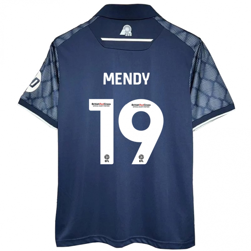 Herren Fußball Jacob Mendy #19 Schwarz Auswärtstrikot Trikot 2024/25 T-Shirt Luxemburg