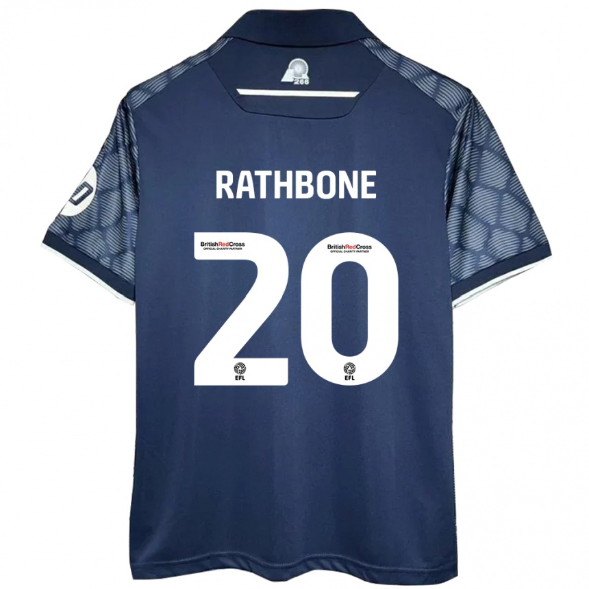 Herren Fußball Ollie Rathbone #20 Schwarz Auswärtstrikot Trikot 2024/25 T-Shirt Luxemburg