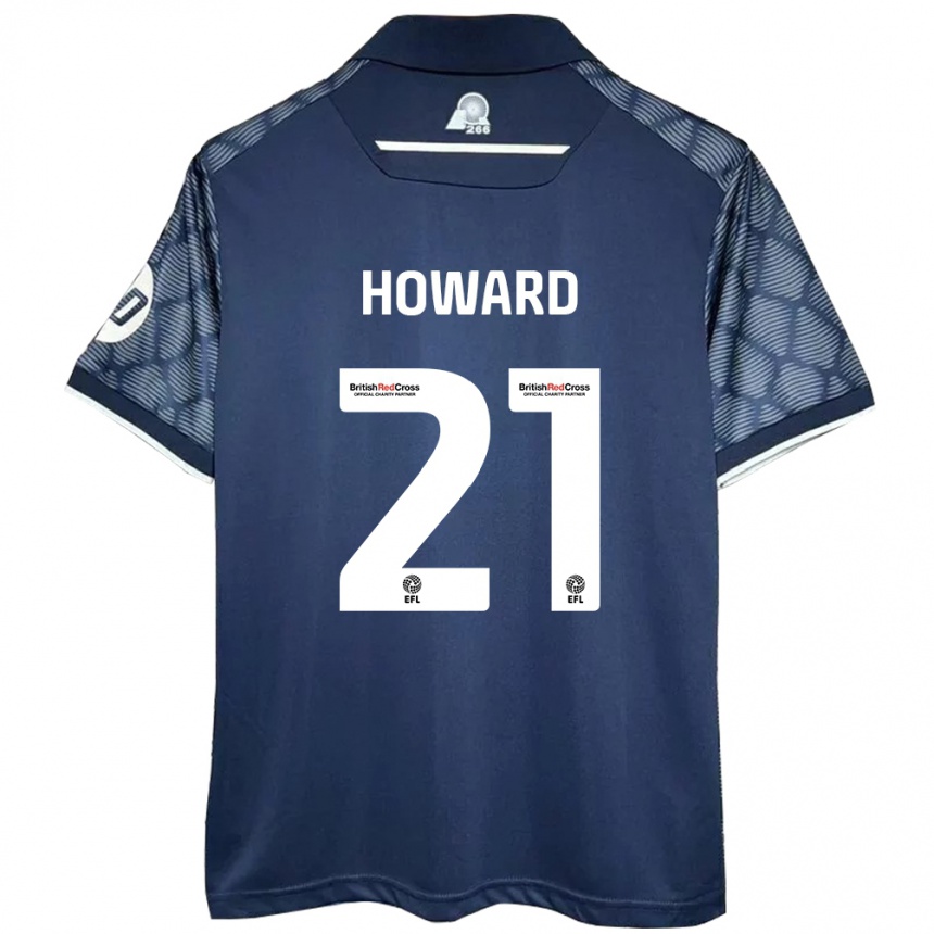 Herren Fußball Mark Howard #21 Schwarz Auswärtstrikot Trikot 2024/25 T-Shirt Luxemburg