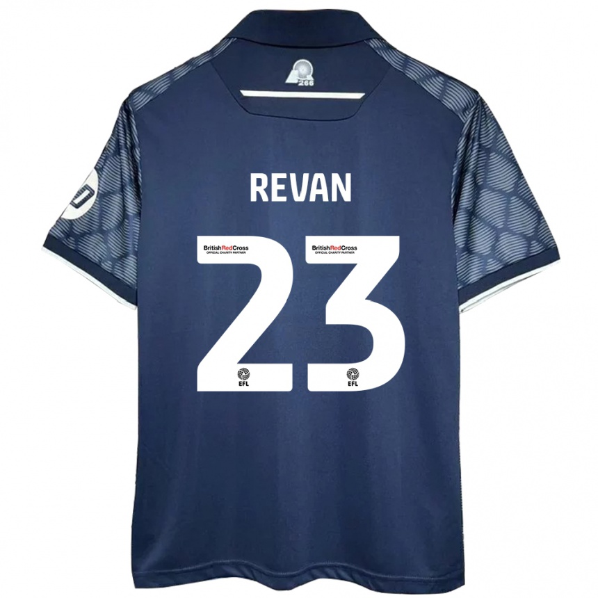 Herren Fußball Sebastian Revan #23 Schwarz Auswärtstrikot Trikot 2024/25 T-Shirt Luxemburg