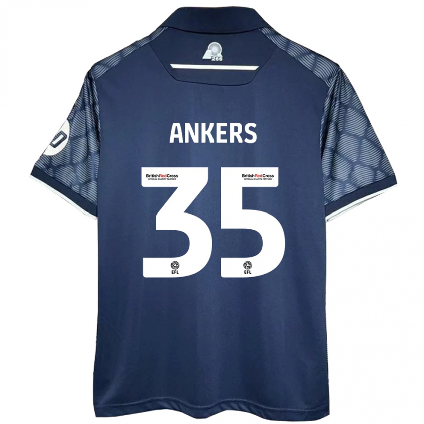 Herren Fußball Chloe Ankers #35 Schwarz Auswärtstrikot Trikot 2024/25 T-Shirt Luxemburg