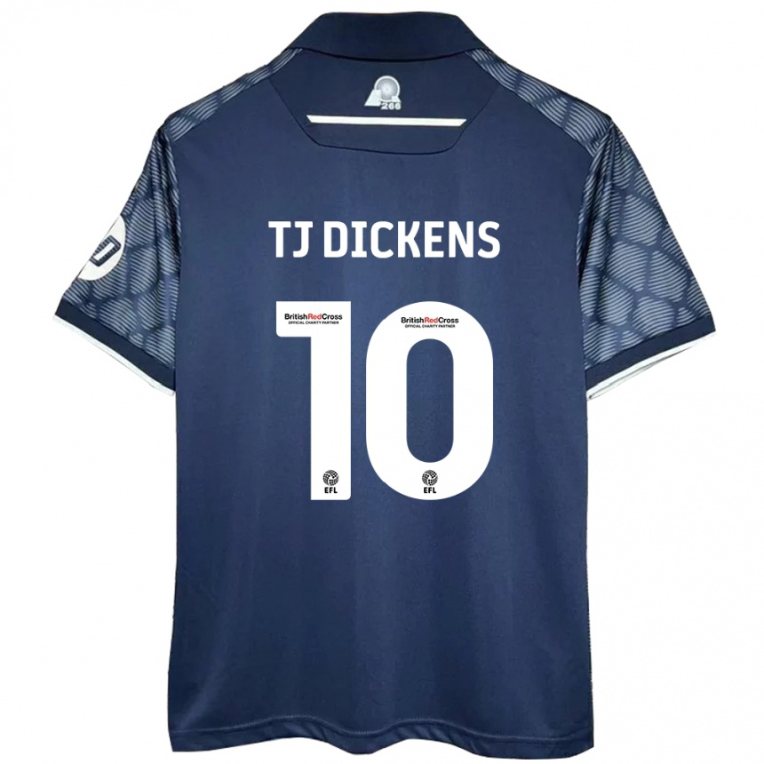 Herren Fußball Tonicha Tj Dickens #10 Schwarz Auswärtstrikot Trikot 2024/25 T-Shirt Luxemburg