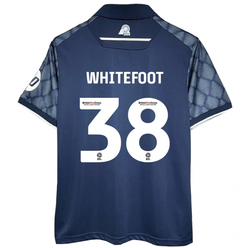 Herren Fußball Lily Whitefoot #38 Schwarz Auswärtstrikot Trikot 2024/25 T-Shirt Luxemburg