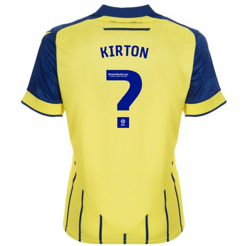 Herren Fußball Archie Kirton #0 Gelb Blau Auswärtstrikot Trikot 2024/25 T-Shirt Luxemburg