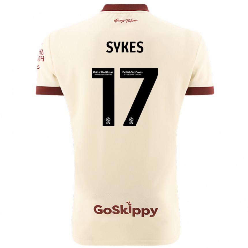 Herren Fußball Mark Sykes #17 Cremeweiß Auswärtstrikot Trikot 2024/25 T-Shirt Luxemburg