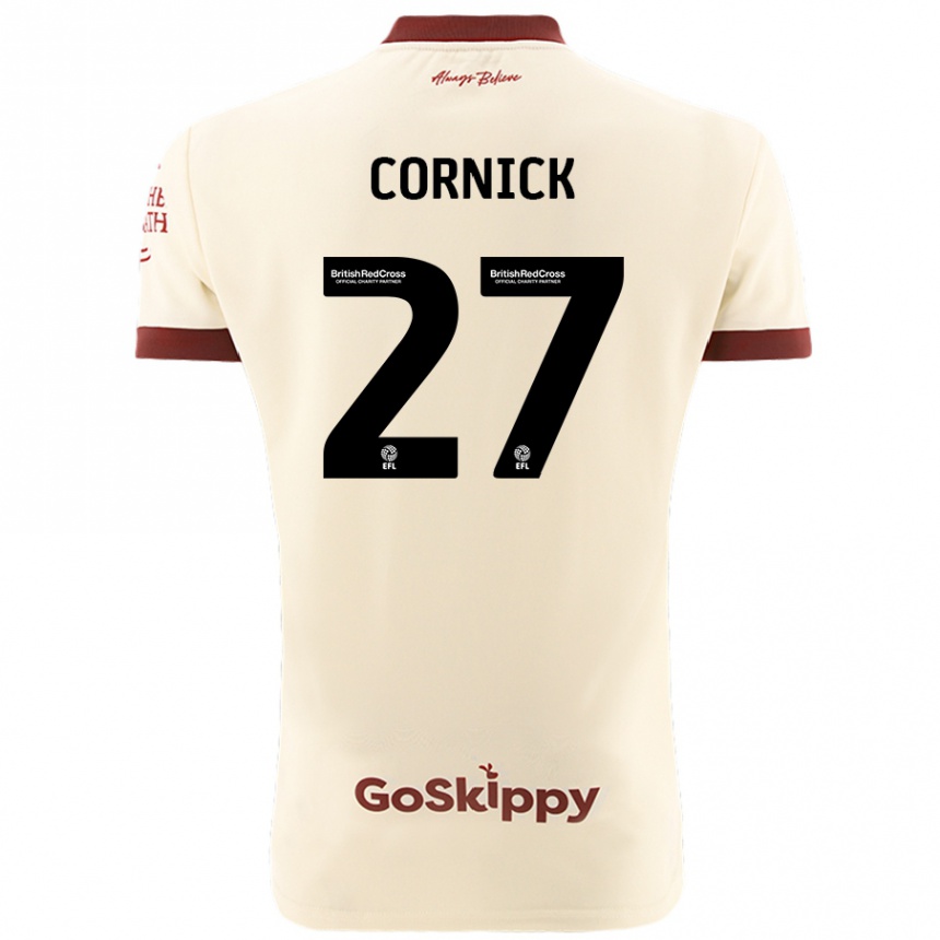 Herren Fußball Harry Cornick #27 Cremeweiß Auswärtstrikot Trikot 2024/25 T-Shirt Luxemburg