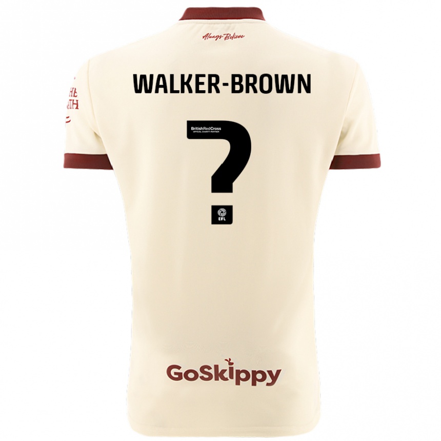 Herren Fußball Rushon Walker-Brown #0 Cremeweiß Auswärtstrikot Trikot 2024/25 T-Shirt Luxemburg