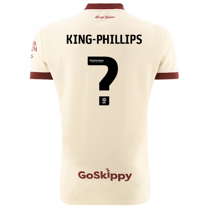 Herren Fußball Zac King-Phillips #0 Cremeweiß Auswärtstrikot Trikot 2024/25 T-Shirt Luxemburg