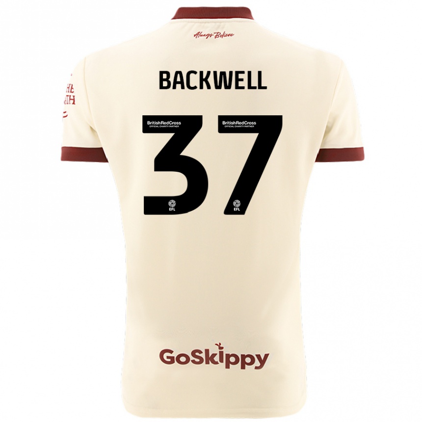 Herren Fußball Tommy Backwell #37 Cremeweiß Auswärtstrikot Trikot 2024/25 T-Shirt Luxemburg