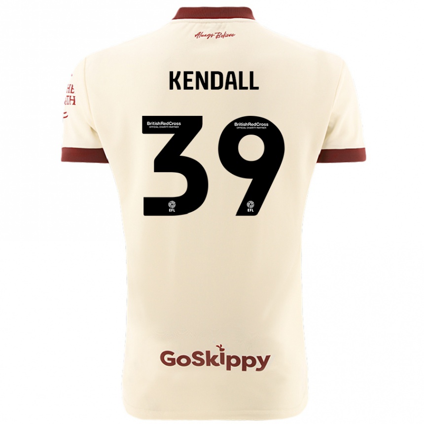 Herren Fußball Maya Kendall #39 Cremeweiß Auswärtstrikot Trikot 2024/25 T-Shirt Luxemburg