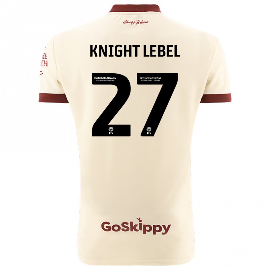 Herren Fußball Jamie Knight-Lebel #27 Cremeweiß Auswärtstrikot Trikot 2024/25 T-Shirt Luxemburg