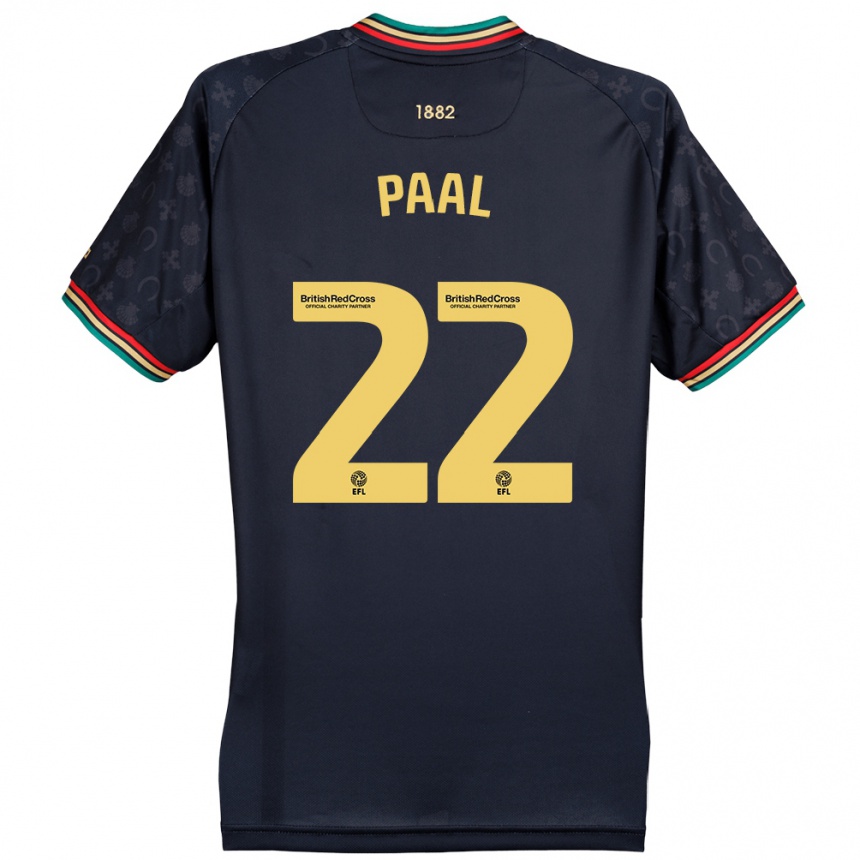 Herren Fußball Kenneth Paal #22 Dunkelmarineblau Auswärtstrikot Trikot 2024/25 T-Shirt Luxemburg