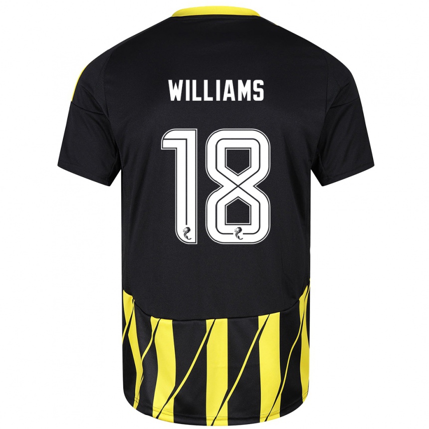 Herren Fußball Rhys Williams #18 Schwarz Gelb Auswärtstrikot Trikot 2024/25 T-Shirt Luxemburg