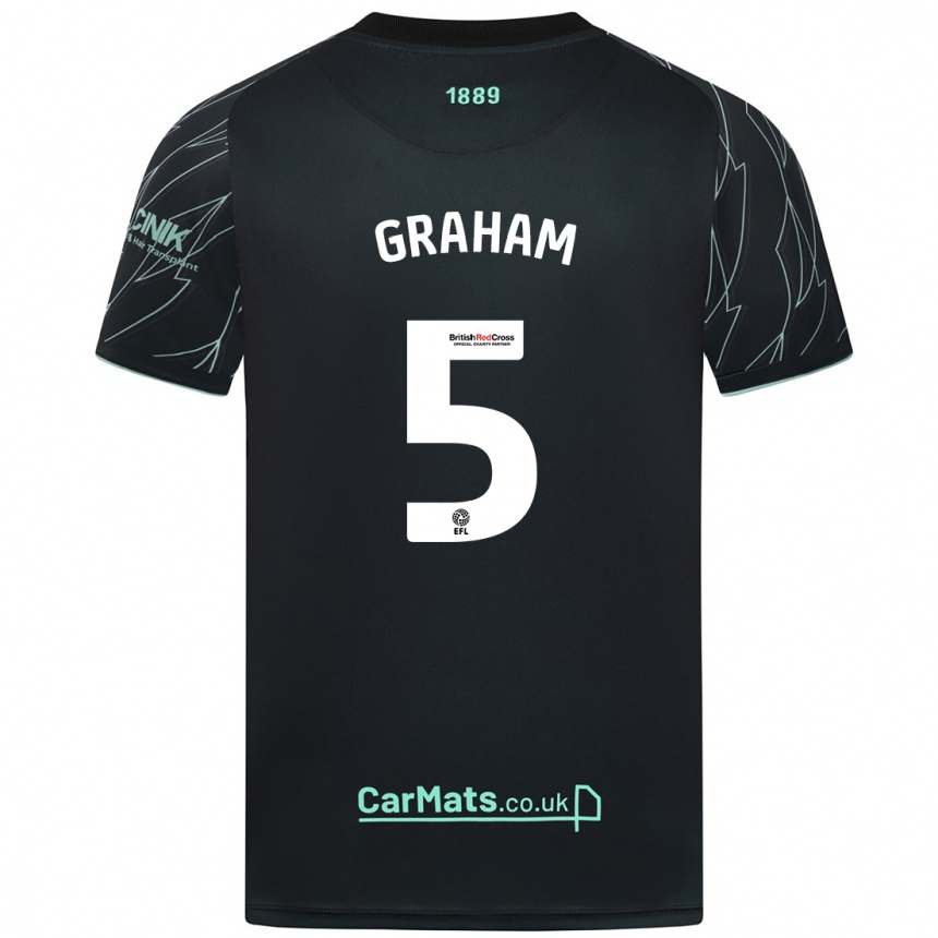 Herren Fußball Molly Graham #5 Schwarz Grün Auswärtstrikot Trikot 2024/25 T-Shirt Luxemburg