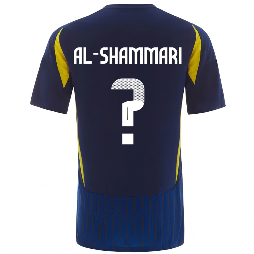 Herren Fußball Mansour Al-Shammari #0 Blau Gelb Auswärtstrikot Trikot 2024/25 T-Shirt Luxemburg