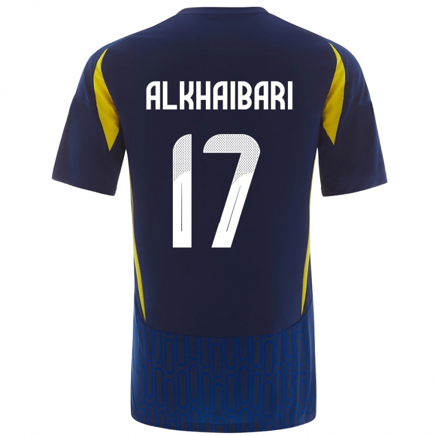 Herren Fußball Abdullah Al-Khaibari #17 Blau Gelb Auswärtstrikot Trikot 2024/25 T-Shirt Luxemburg