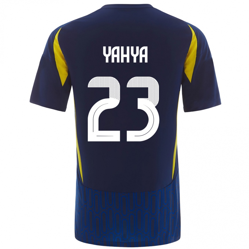 Herren Fußball Ayman Yahya #23 Blau Gelb Auswärtstrikot Trikot 2024/25 T-Shirt Luxemburg