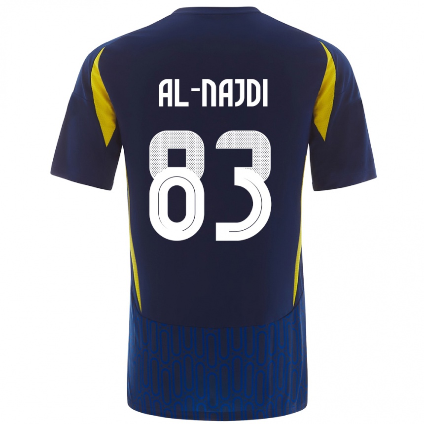 Herren Fußball Salem Al-Najdi #83 Blau Gelb Auswärtstrikot Trikot 2024/25 T-Shirt Luxemburg