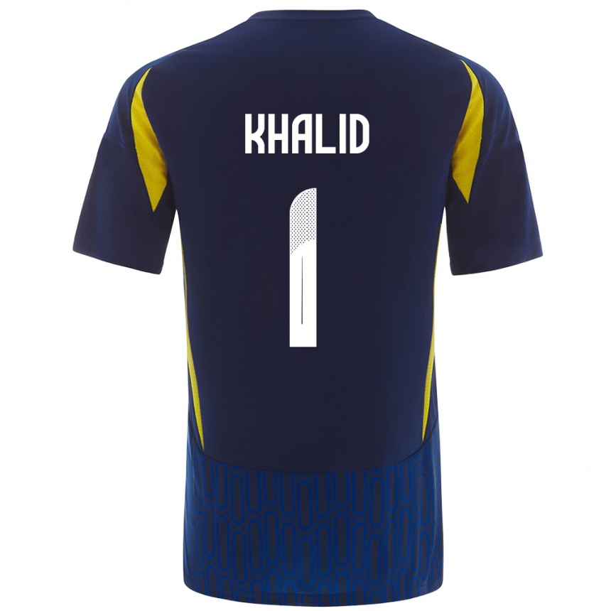 Herren Fußball Sara Khalid #1 Blau Gelb Auswärtstrikot Trikot 2024/25 T-Shirt Luxemburg