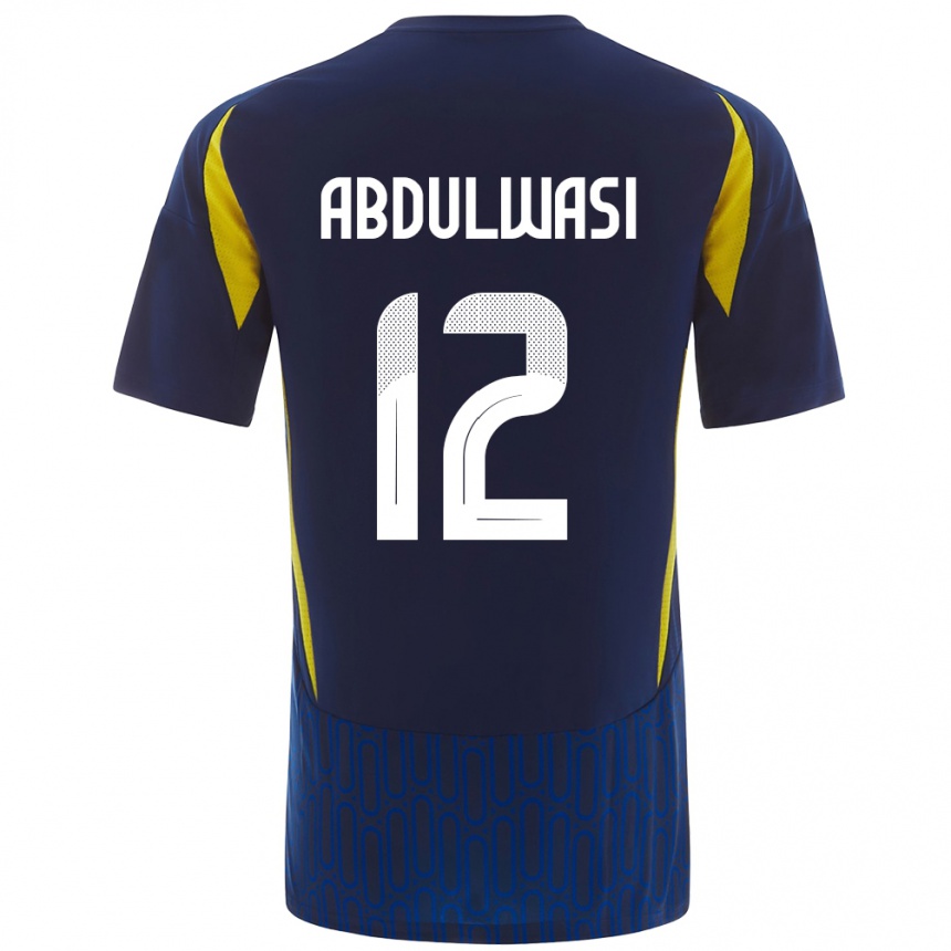 Herren Fußball Dalal Abdulwasi #12 Blau Gelb Auswärtstrikot Trikot 2024/25 T-Shirt Luxemburg