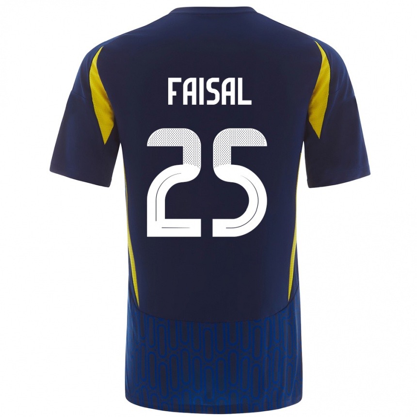 Herren Fußball Samira Faisal #25 Blau Gelb Auswärtstrikot Trikot 2024/25 T-Shirt Luxemburg