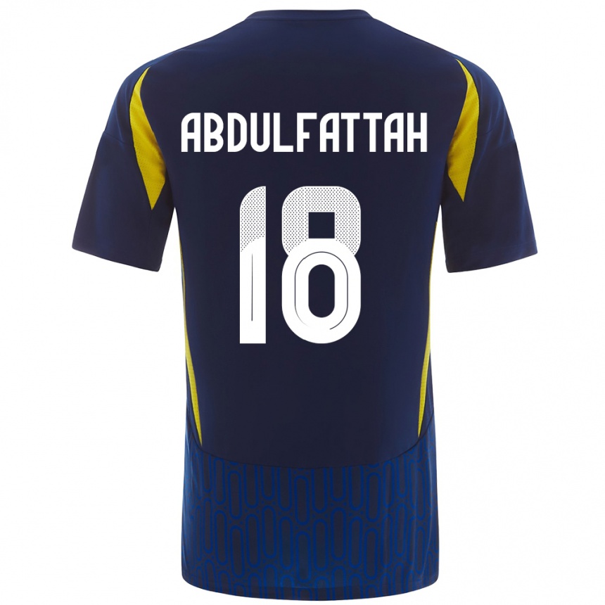 Herren Fußball Abdulfattah Adam #18 Blau Gelb Auswärtstrikot Trikot 2024/25 T-Shirt Luxemburg