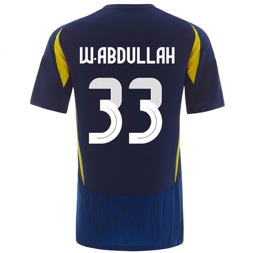 Herren Fußball Waleed Abdullah #33 Blau Gelb Auswärtstrikot Trikot 2024/25 T-Shirt Luxemburg