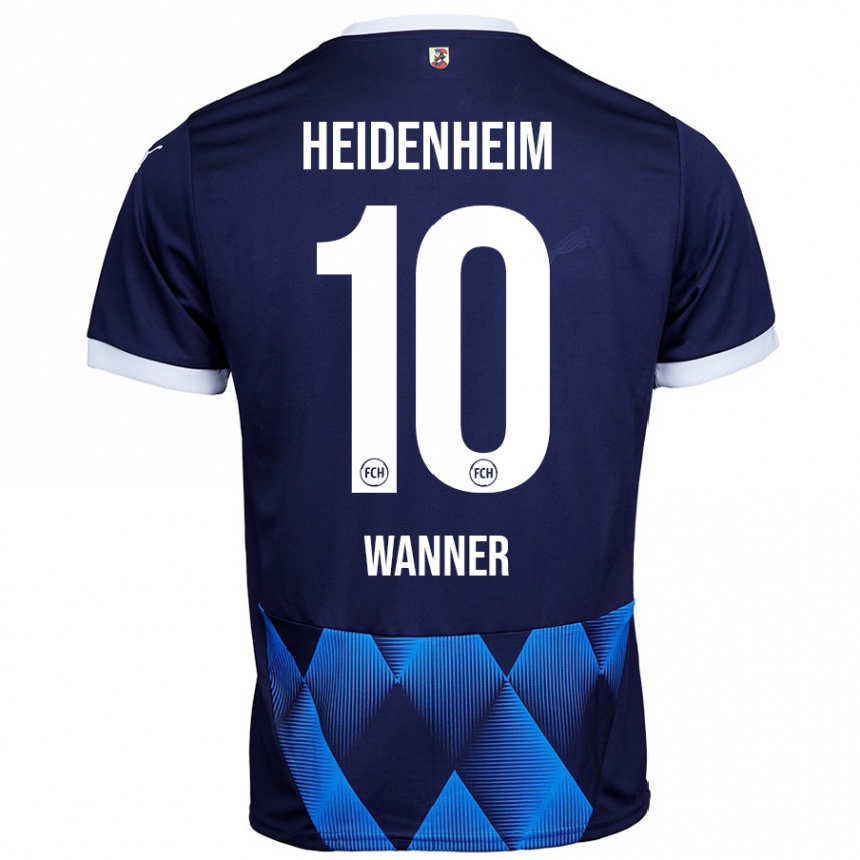 Herren Fußball Paul Wanner #10 Dunkel Marineblau Auswärtstrikot Trikot 2024/25 T-Shirt Luxemburg