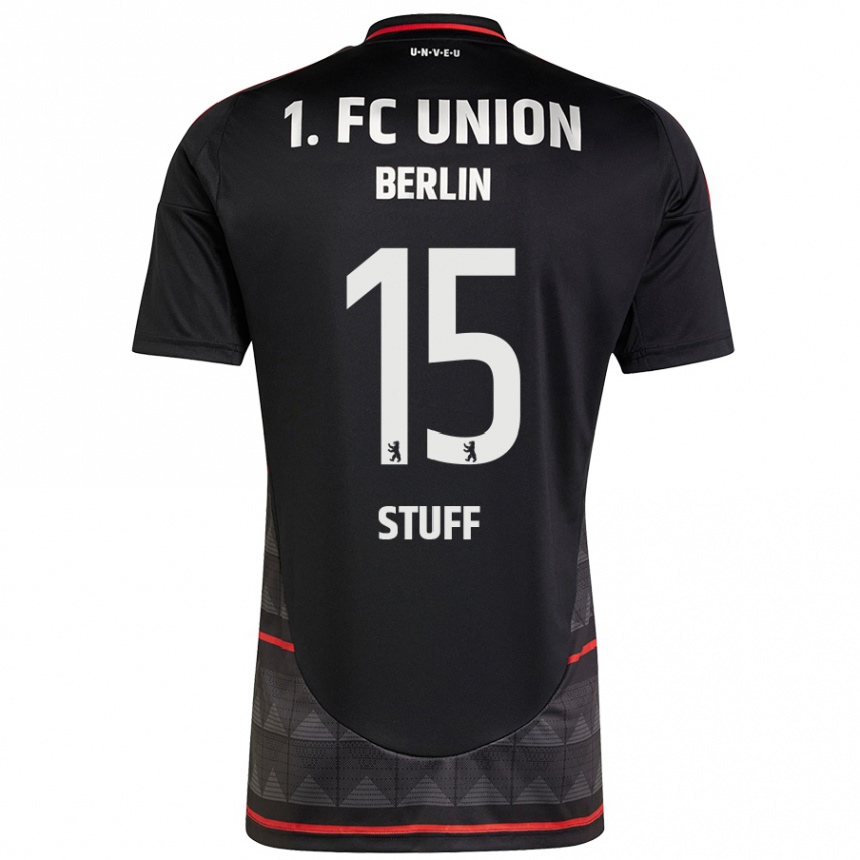 Herren Fußball Tim Stuff #15 Schwarz Auswärtstrikot Trikot 2024/25 T-Shirt Luxemburg