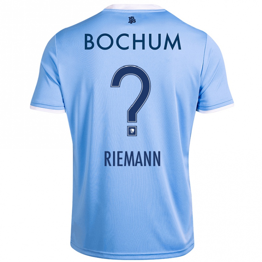 Herren Fußball Manuel Riemann #0 Himmelblau Auswärtstrikot Trikot 2024/25 T-Shirt Luxemburg