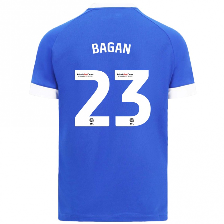 Damen Fußball Joel Bagan #23 Himmelblau Heimtrikot Trikot 2024/25 T-Shirt Luxemburg