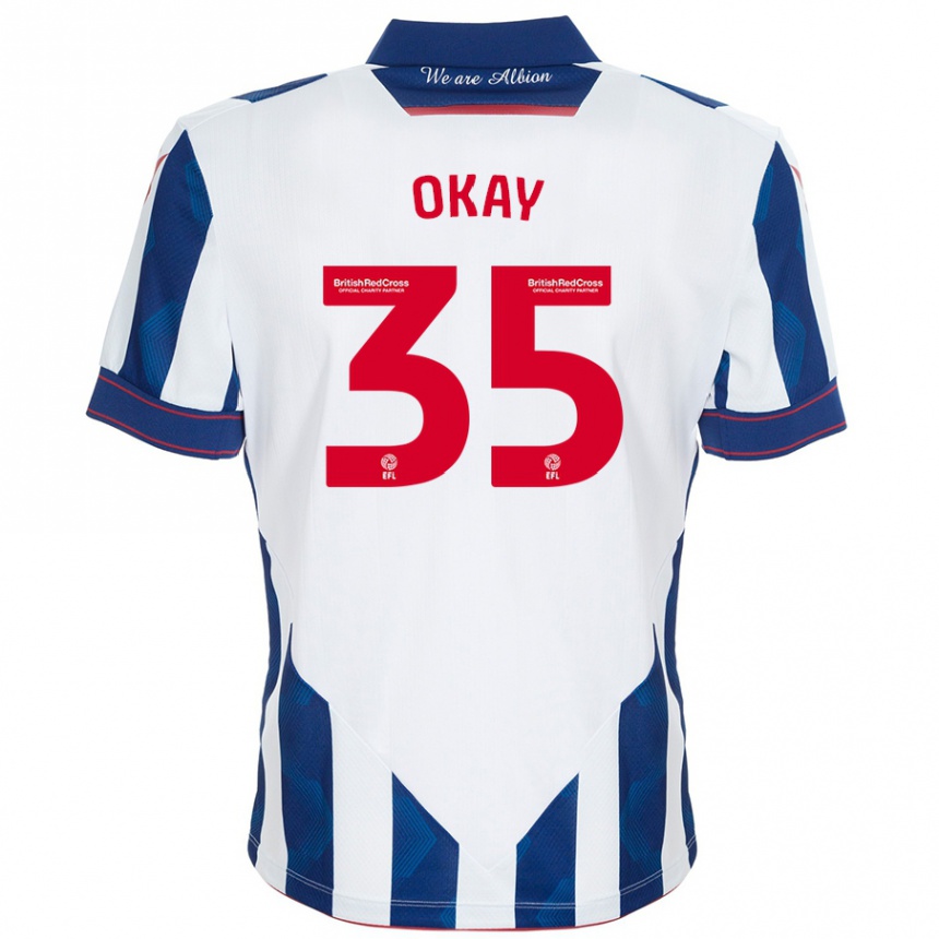 Damen Fußball Okay Yokuşlu #35 Weiß Dunkelblau Heimtrikot Trikot 2024/25 T-Shirt Luxemburg