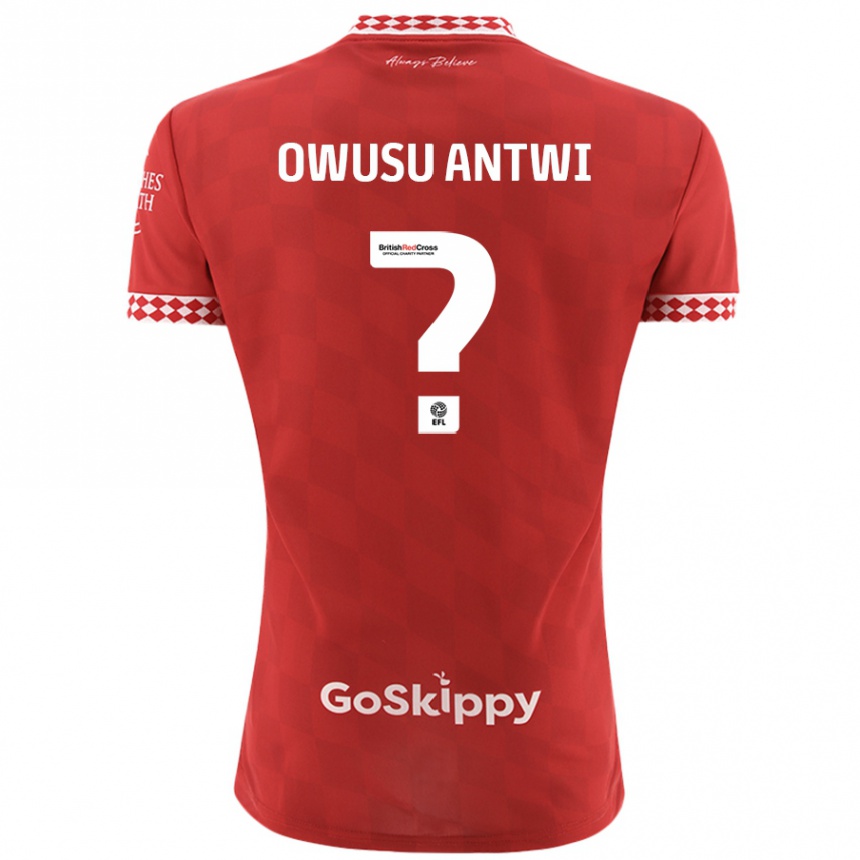 Damen Fußball Filbert Owusu-Antwi #0 Rot Heimtrikot Trikot 2024/25 T-Shirt Luxemburg