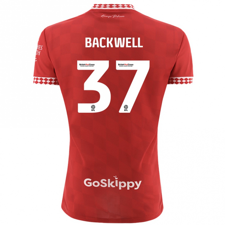 Damen Fußball Tommy Backwell #37 Rot Heimtrikot Trikot 2024/25 T-Shirt Luxemburg