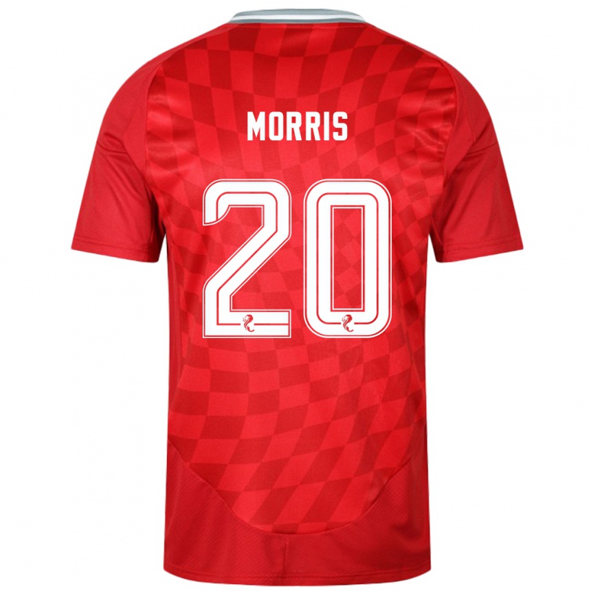 Damen Fußball Shayden Morris #20 Rot Heimtrikot Trikot 2024/25 T-Shirt Luxemburg